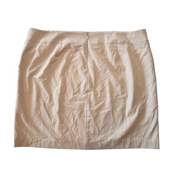 NWT Calvin Klein Beige Faux Wrap Mini Skirt Size 22W Classic Preppy Minimalist - Picture 5 of 8